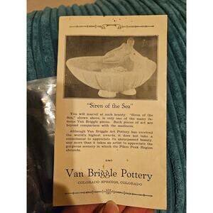 Vintage Van Briggle Pottery Siren of the Sea Advertising Pamphlet